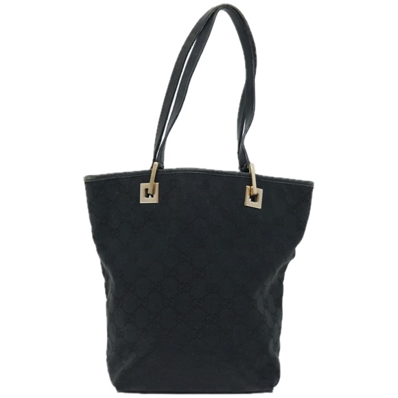 GUCCI GG Canvas Hand Bag Black 002 1099 Auth 66931 - Picture 3 of 16